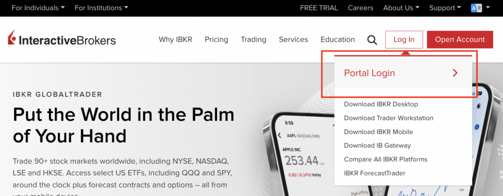 ibkr-web-portal-login-info