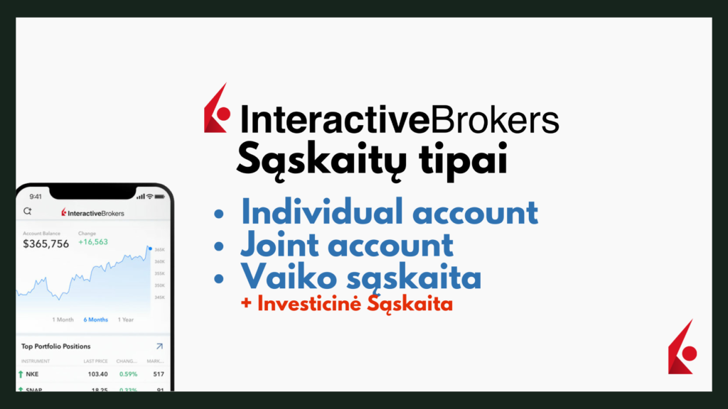 kokie yra skirtingi interactive brokers paskyros sąskaitos tipai